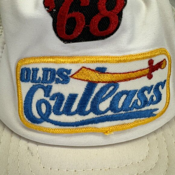 68’ Olds Cutlass Foam Hat Snap Back Trucker White Mesh Cap Adult VTG - Picture 11 of 12